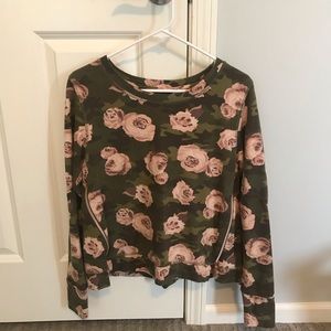 Cute floral and camo top